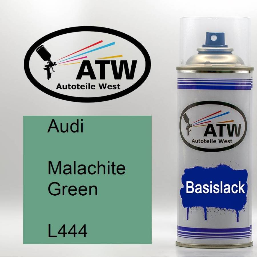 Audi, Malachite Green, L444: 400ml Sprühdose, von ATW Autoteile West.